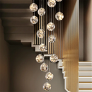 Axya Glass Ball LED Pendant Lights - Modern Stair Chandeliers & Home Decoration Fixture