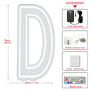 Axyaa Large Colorful Neon Light Sign with A-Z Alphabet & Free Stand