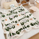 Axyaa Cartoon Milk Fleece Lamb Blanket - Spring/Autumn Season Sofa Nap Blanket