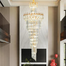 Axyaa Modern Crystal Long Chandelier for Luxurious Spaces