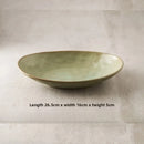 Axyaa Japanese Retro Ceramic Tableware Oval Bowl Salad Plate Set