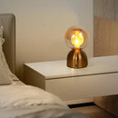 Axyaa Grey Glass Ball LED Desk Lamp | Nordic Modern Home Decor Table Light
