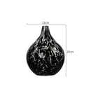 Axyaa Stripes Glass Vase Desk Decoration Floral Vases Room Aesthetic Decor