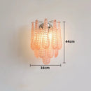 Axyaa Glass Leaf Chandelier for Kitchen Island and Dining Room, French Style Glass Shade
