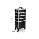 Axyaa 4-Tier Foldable Makeup Case for Beauty Pros