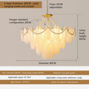 Axyaa Luxury Crystal Leaf Chandelier | Modern LED Light for Living Room & Kitchen