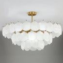 Axyaa Shell Glass LED Chandelier - Modern Creative Lighting Fixture for Home and Restaurant