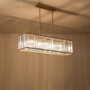 Axyaa Modern Crystal Chandelier for Home Décor and Dining - Elegant Iron Pendant Light