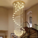 Axyaa Loft Crystal Ceiling Chandelier for Staircase Room Decor