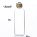 Axyaa Glass Bottle with Stainless Steel & Bamboo Lid