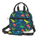 Dino Lunch Bag by Axyaa: Jurassic Thermal Tote for Kids School Travel Picnic