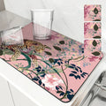 Axyaa Leopard Kitchen Drying Mat - Quick Dry Antiskid Tableware Mat