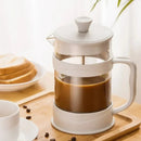 Axyaa French Press Pot, High Borosilicate Glass, Hand Press Coffee, Tea, Milk Brewings