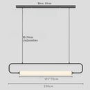 Axyaa Iron LED Pendant Light Black Gold Modern Nordic Design