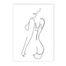Axyaa Abstract Nude Woman Canvas Poster Sexy Bedroom Decor Prints