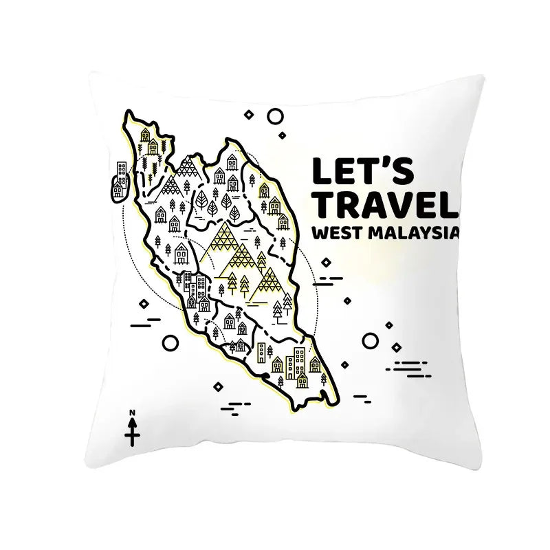 Axyaa Sailing Anchor Sofa Cushion Cover - Summer Beach Pillow for Home Decoration