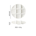 Axyaa Stone Patterned Ceramic Dessert Plate Set - Nine Grid Molecular Cuisine Tableware