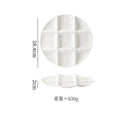 Axyaa Stone Patterned Ceramic Dessert Plate Set - Nine Grid Molecular Cuisine Tableware