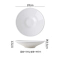 Axyaa Ceramic Tableware Set - White Salad Soup Pasta Dessert Plates