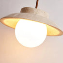 Axya Stone Chandelier: Cream Nordic Style Pendant Lamp for Bedroom and Home Decoration
