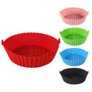 Axyaa Silicone Air Fryer Baking Tray: Circular, Foldable, High Temperature Resistant, Easy to Clean