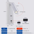 Axyaa Bedside Reading Light, USB Charging, Adjustable 3W LED Spotlight, Bedroom & Hotel