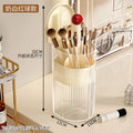 Axyaa Dustproof Makeup Brush Holder with Lid: Vanity Cosmetics Organizer