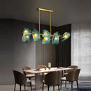 Axyaa Peacock Leaf LED Ceiling Chandelier for Living Room & Staircase