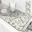 Axyaa Christmas Tree Drying Mat - Absorbent Dish Placemat