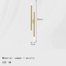 Axyaa Gold Black Copper Wall Light 4000K Art Deco Sconce Brass White Acrylic
