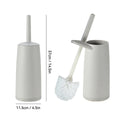 Axyaa Long Handle Toilet Cleaning Brush with Standing Base, Splash-Proof Handle
