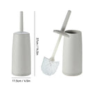 Axyaa Long Handle Toilet Brush with Standing Base - Bathroom Cleaning Tool