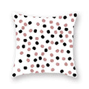 Axyaa Pink Bling Dots Geometric Throw Pillow Cover