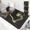 Axyaa Vintage Skull Coffee Absorbent Drying Mat for Kitchen Tables