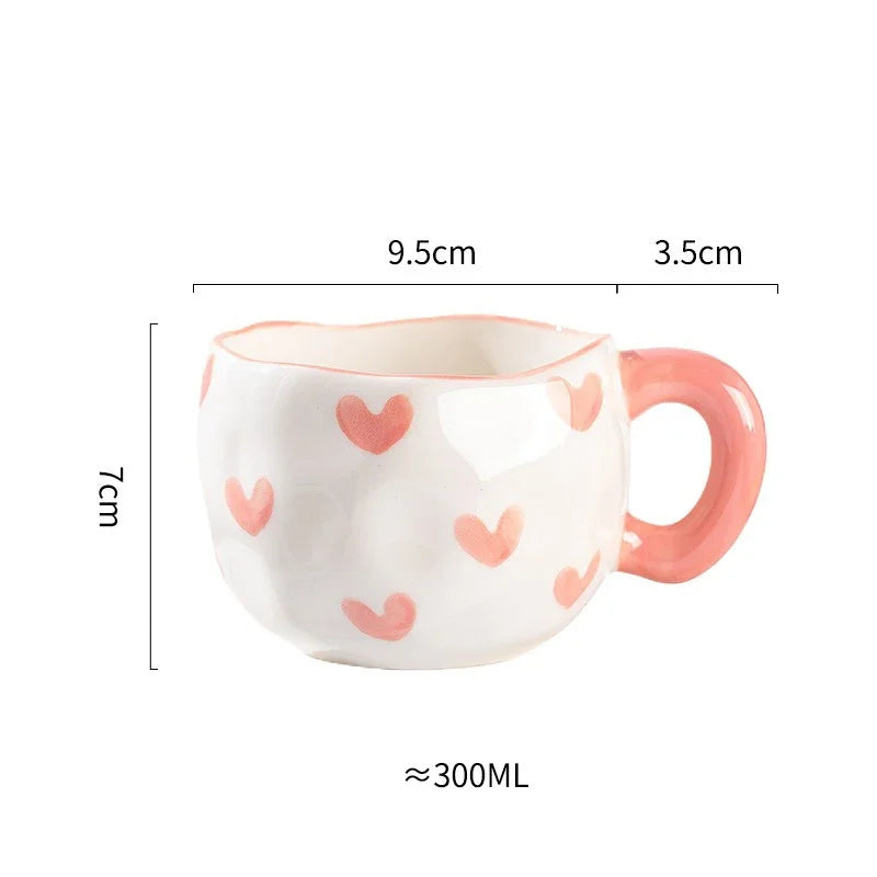 Axyaa Ceramic Mug: Irregular Pattern Coffee Cup for Creative Gifts