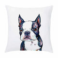 Axyaa Painted Dog Decorative Soft Sofa Bed Pillow Cover in Cartoon Puppy Design