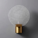 Axyaa Copper Round Wall Lamp Glass Light for Living Room Bedroom Corridor LED Lighting