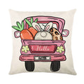Axyaa Spring Rabbit Pillowcase 45x45cm Decorative Linen Sofa Cushion Cover