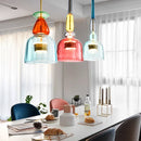 Axyaa Candy Glass Chandelier Pendant Light for Dining Room & Living Room