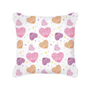 Axyaa Happy Valentine's Day Pink Pillowcase - Cute Square Cushion Cover