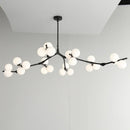 Axyaa Glass Ball Pendant Chandelier for Modern Living Room and Bedroom Lighting