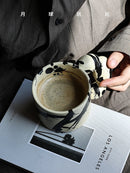 Axya Retro Cream Ceramic Mug Set for Home Drinking - Classic Handmade Coffee Cups