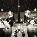 Axyaa Glass Crystal Staircase Chandelier - Luxury Living Room Ceiling Dining Indoor Lighting
