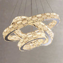 Axyaa Crystal Chandelier, Luxury Pendant Light for Living and Dining Room