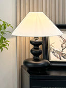 Solid Oak Wood Table Lamp Wabi Style - Axyaa Brand