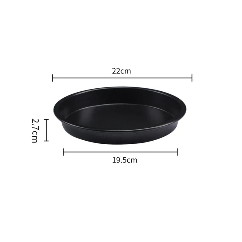 Axyaa 8/10 Inch Non-Stick Pizza Pan - Round Baking Tray and Cooking Sheet