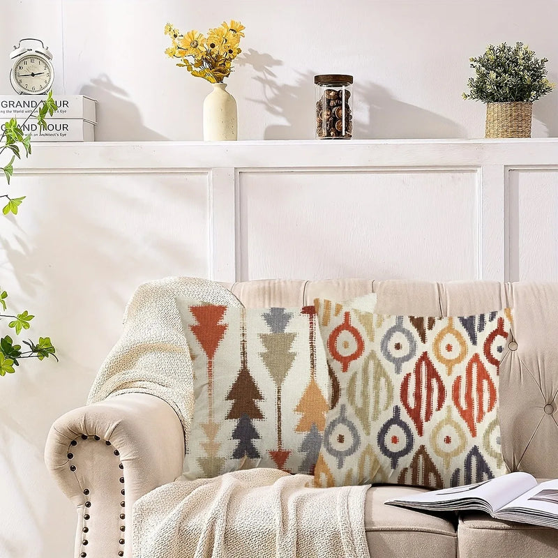 Axyaa Geometric Pattern Printed Pillowcase for Home Decoration