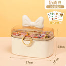 Axyaa Kids Hair Accessories Organizer Box with Two Layers and Lid