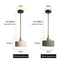 Axyaa Terrazzo LED Cement Horn Chandelier & Bedside Lamp Set