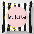 Axyaa Yellow Pink Pattern Square Pillowcase Home Decoration Cushion Cover